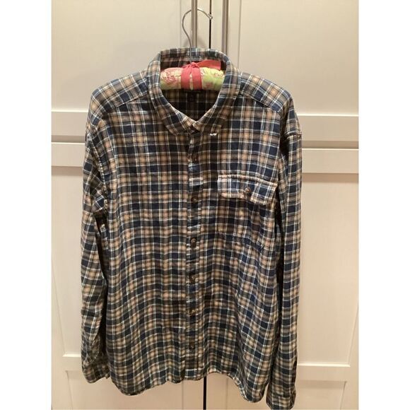Patagonia Mens Pjord Flannel Button Down Conversion Shirt Sz 2XL Plaid - Picture 2 of 11